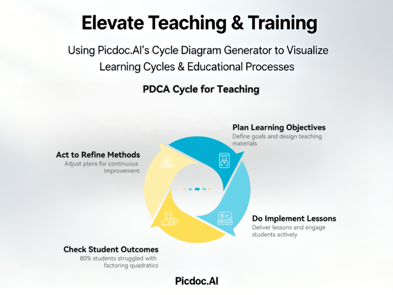 Elevate Teaching & Training: Using Picdoc.AI's Cycle Diagram Generator to Visualize Learning Cycles & Educational Processes