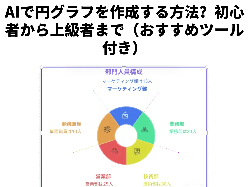 AIで円グラフを作成する方法？初心者から上級者まで（ツール推奨あり）