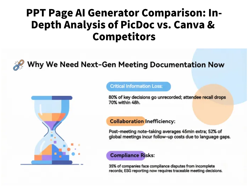 PPT Page AI Generator Comparison: In-Depth Analysis of PicDoc vs. Canva & Competitors