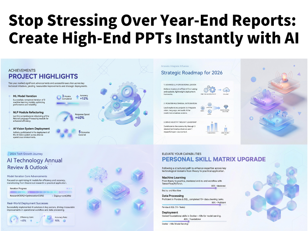 Stop Stressing Over Year-End Reports: Create High-End PPTs Instantly with AI