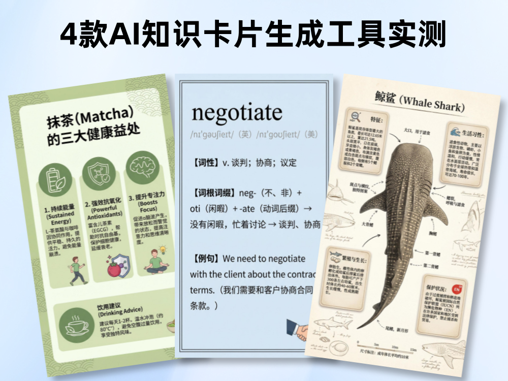 4 Best AI Knowledge Card Generators Comparison | Flashcards and Study Cards