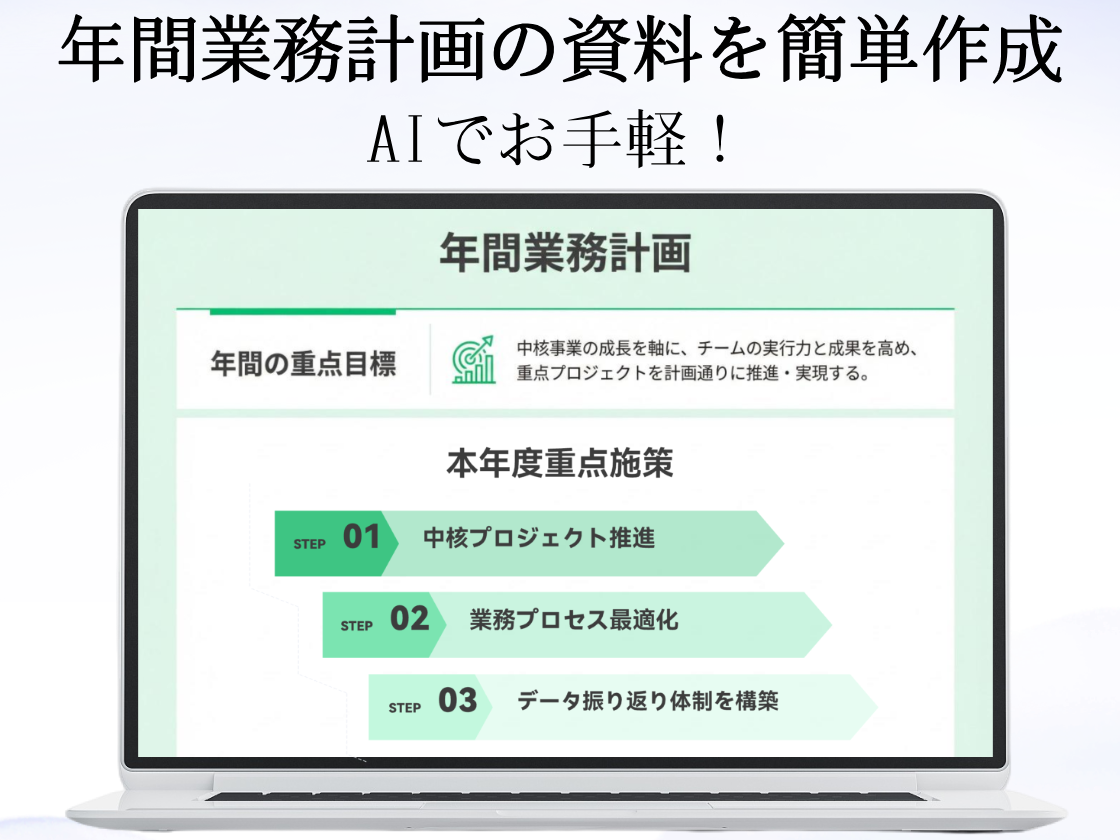 AIで手軽につくる、年間業務計画