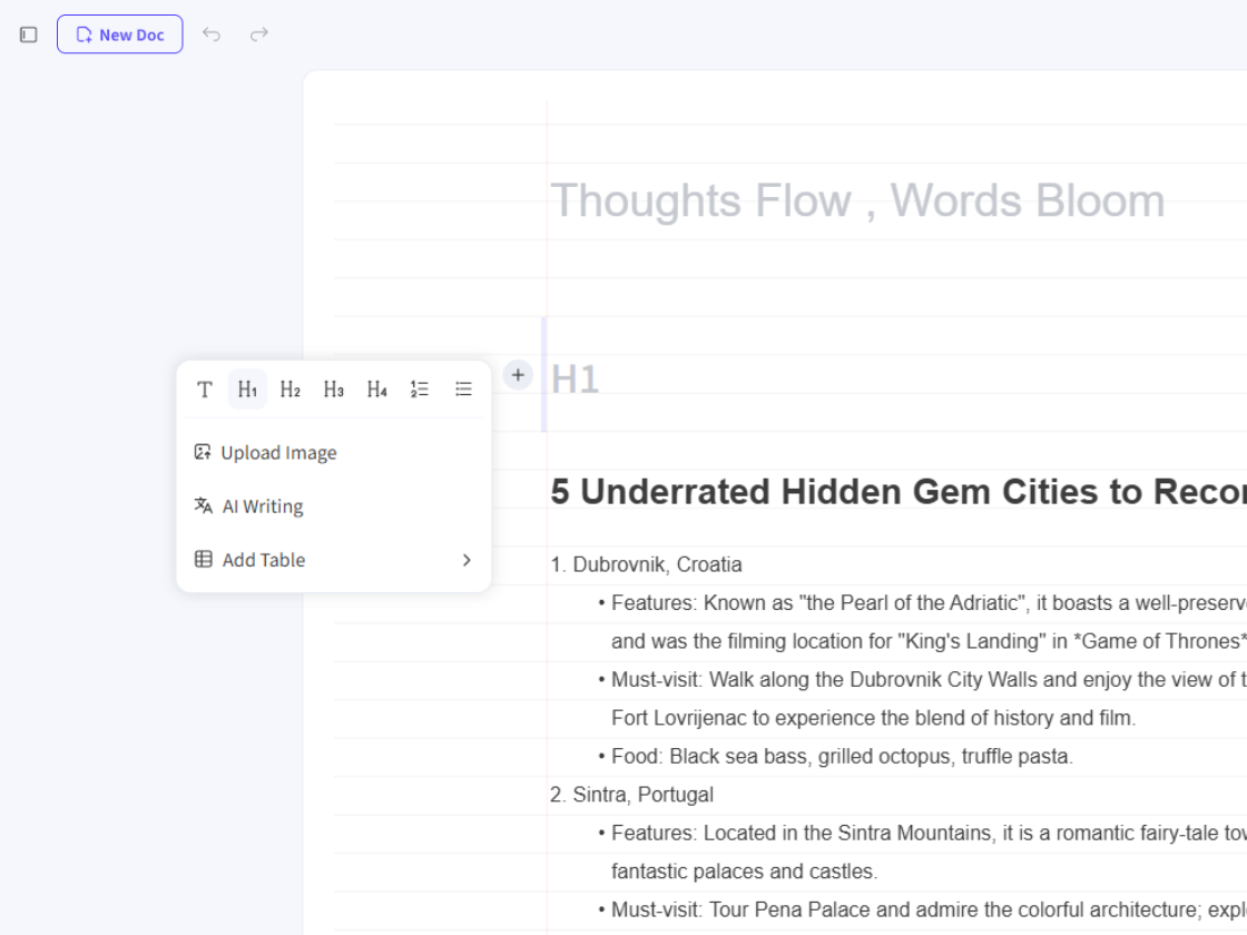 人工智能分析您的信息并生成信息图