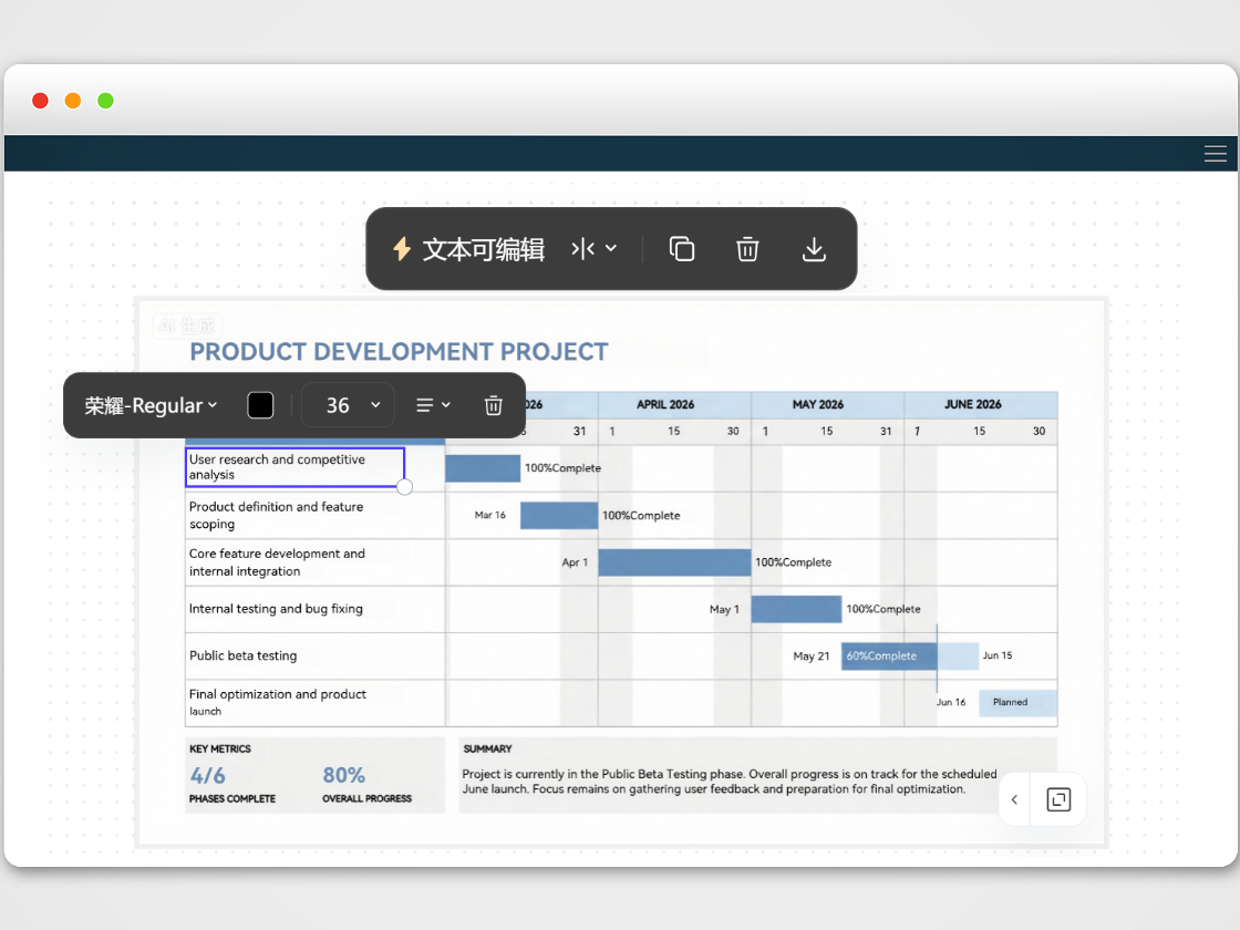 Edit Text Separately from Charts