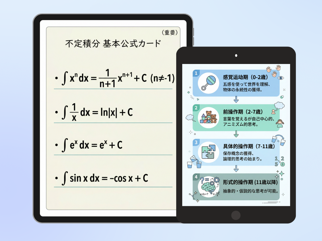 試験対策向けの暗記カード