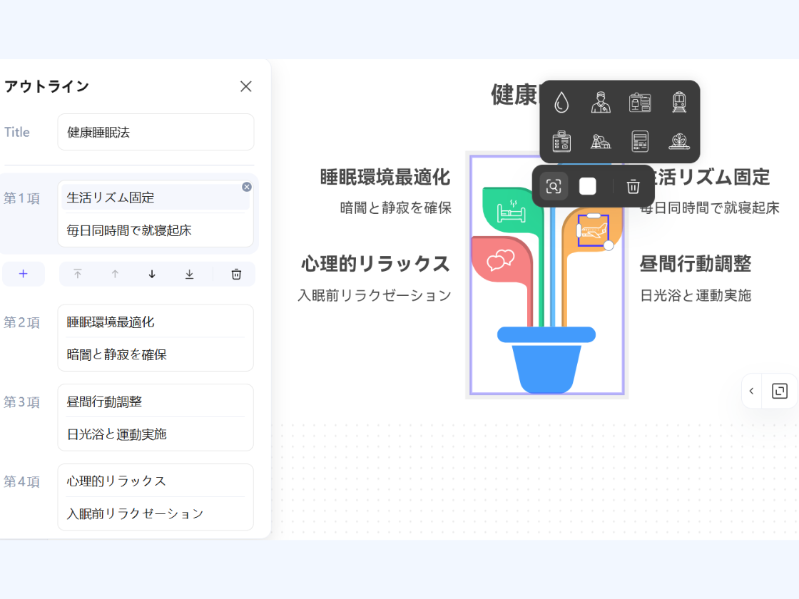 スマート編集機能で自由にカスタマイズ