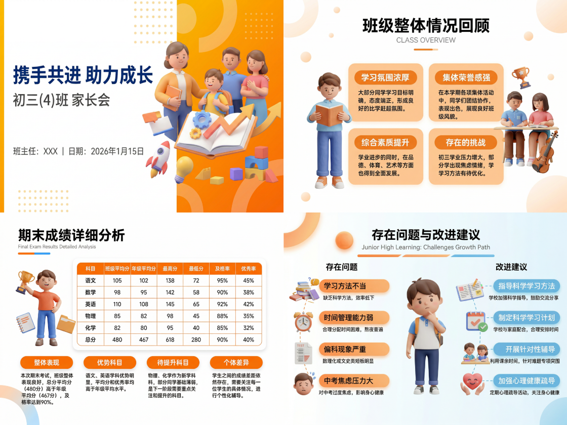 Visualize Teaching Results with Slides and Charts