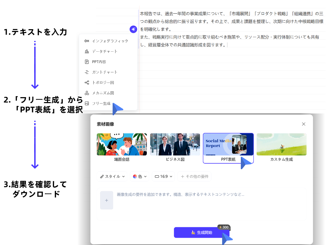 4ステップで完成するAIパワポ表紙
