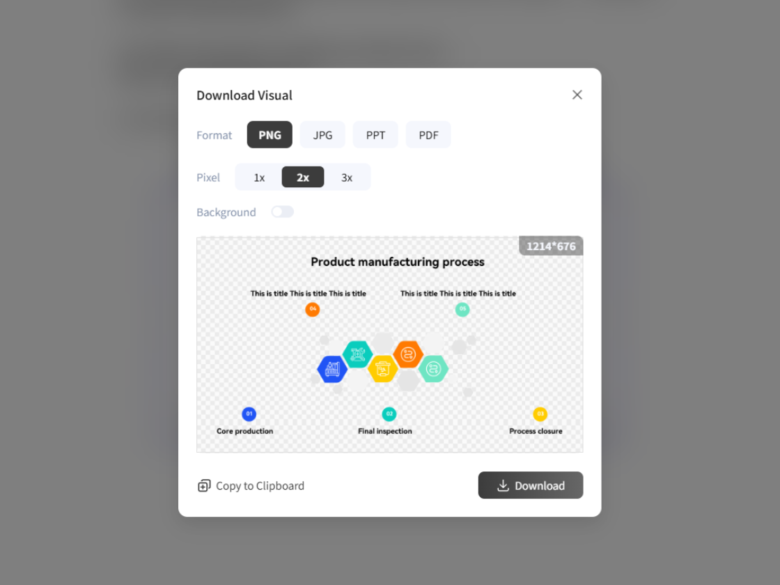 Export in Images, PDF or PPT