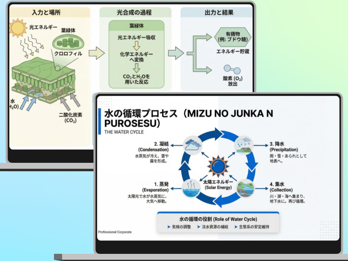 日常授業の学習ポイントを、手軽に可視化