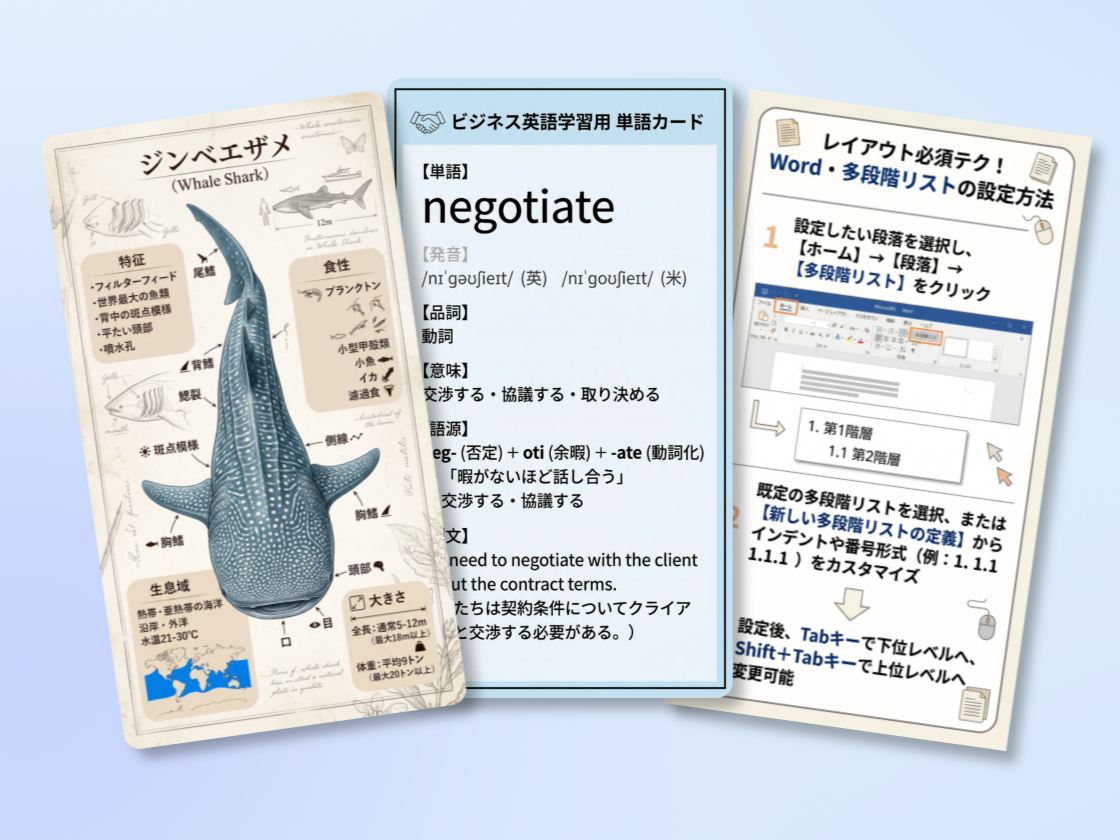 学習・教育に特化した知識カード生成AI