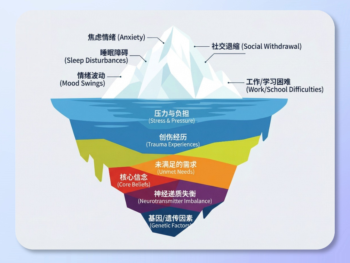 Psychological Symptoms Iceberg Chart