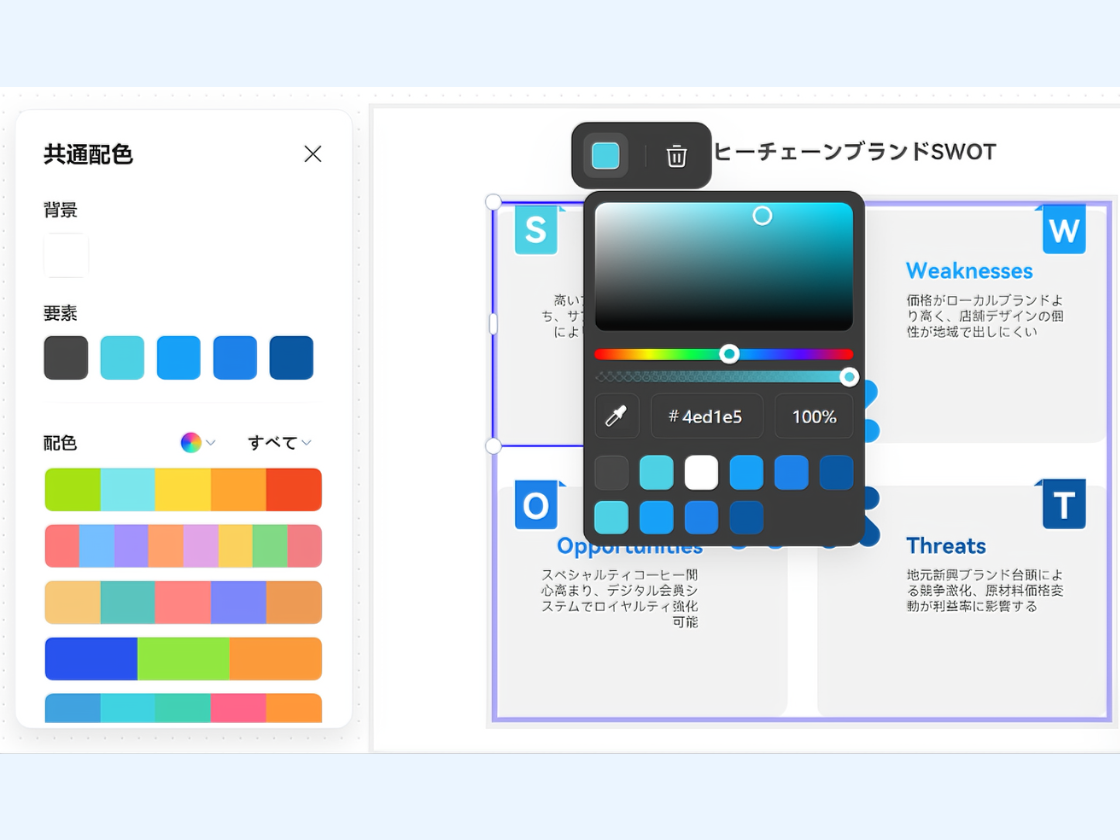 色を編集してブランドに合わせる