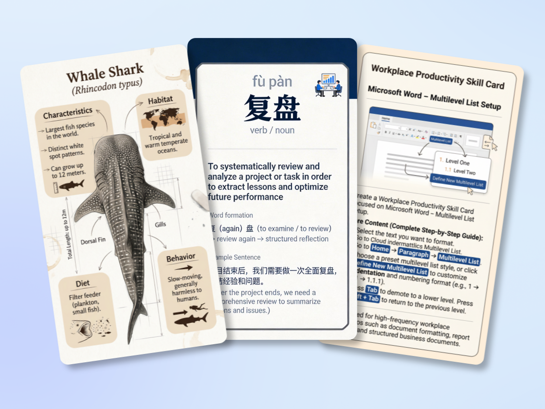 Générateur de fiches de connaissances conçu pour l'apprentissage et l'enseignement